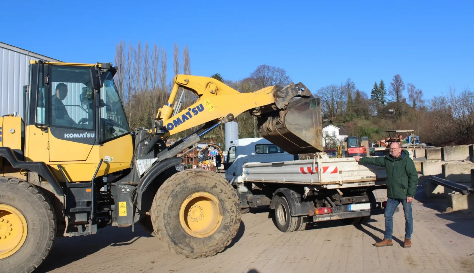 Michael Weßler bei Schüttgut Verladung